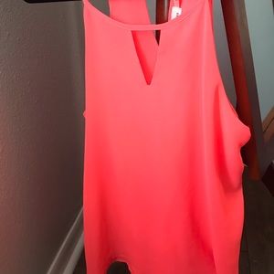 Neon pink tank top